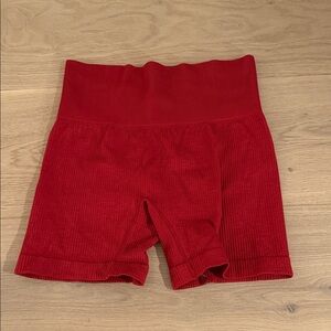 Colsie Red Ribbed Shorts